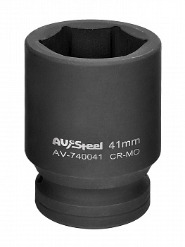 AV-740041 Головка ударная 1" шестигранная 41мм "AV Steel"