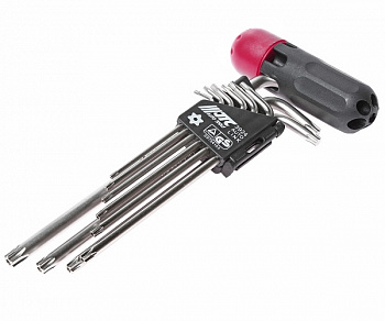 JTC-3924 Набор ключей TORX с отверстием T10H-T50H 9шт.