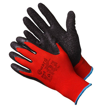 GWARD Red Перчатки нейлоновые с текстурированным латексным покрытием 12/240 (размер 9)
